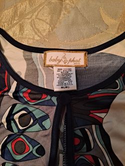 Baby Phat Abstract Print Top Size Medium