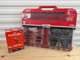 🛠️ MILWAUKEE M12 FUEL 1/2" STUBBY & 3/8" IMPACT SOCKET PACKOUT KIT 🧰 (FIRM) ✨