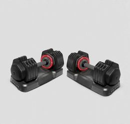 55LB Selectorized Adjustable Dumbbell Pair - Black Darknight - ZH6G