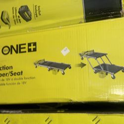 Ryobi 18 volt dual function lighted creeper/seat 