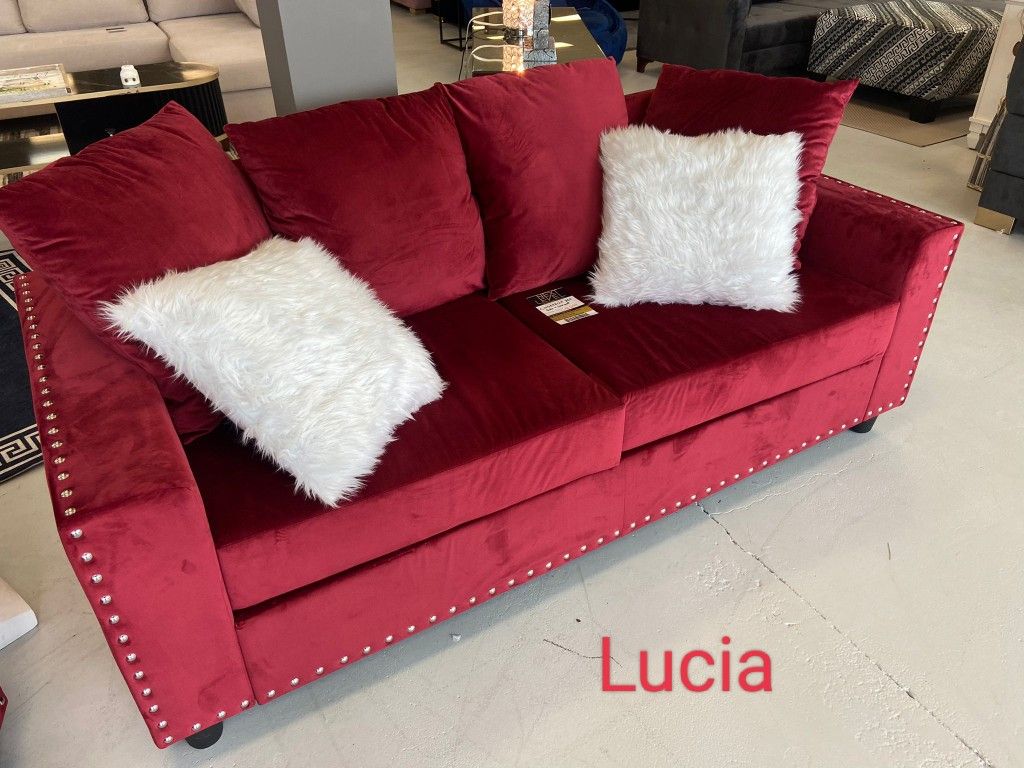 shopping discounts Cinderella Red Eastbrook Velvet 2Piece Sofa