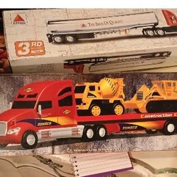 Sunoco Tractor Trailer With Cement Truck And Dozer