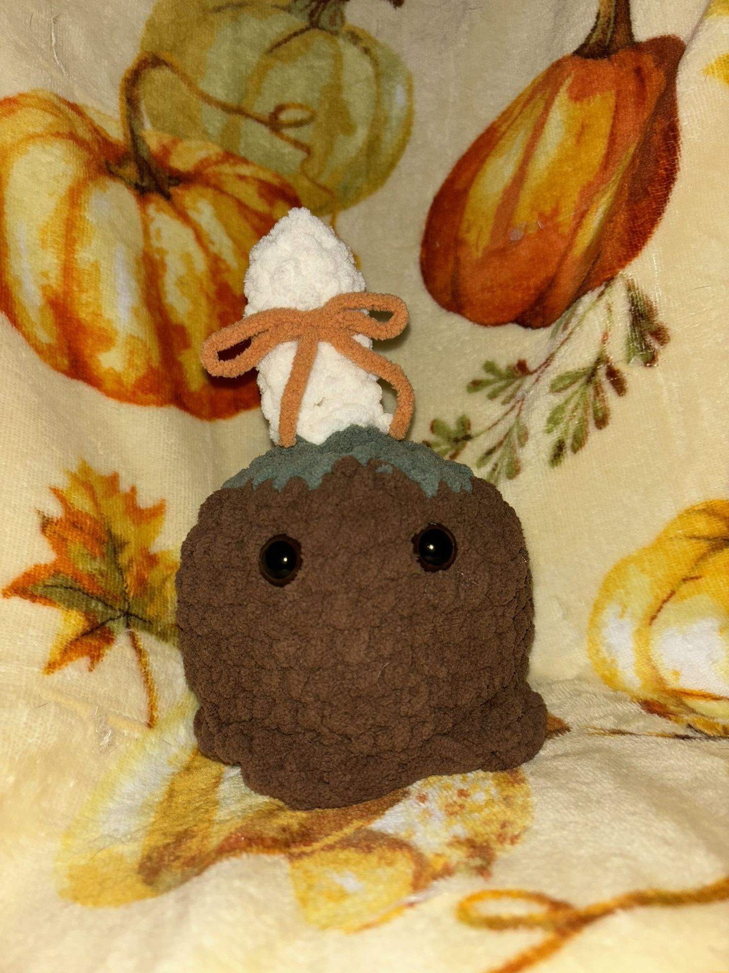Crochet Plushie Chocolate Caramel Apple