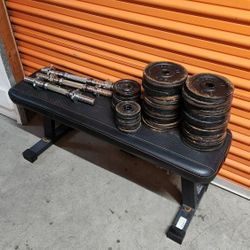 Dumbbell Weights And Weight Bench