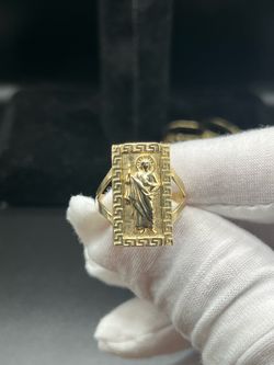 10KT GILD SAN JUDAS RING SIZE 8