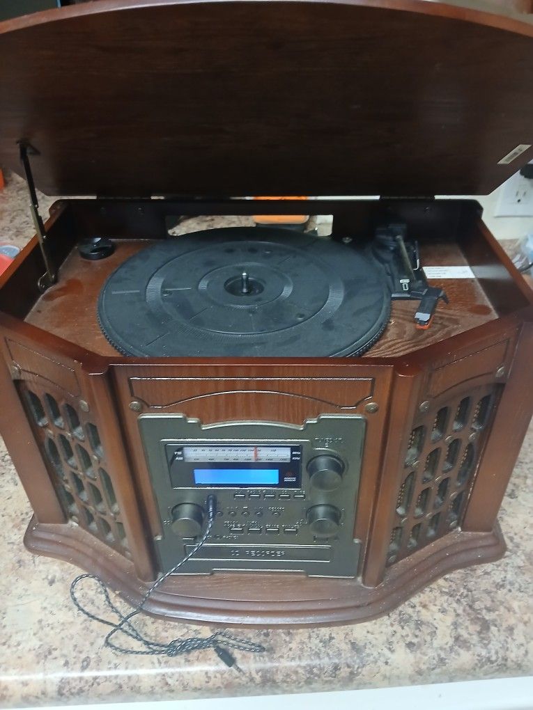 Record Player Cd Cassette Am/fm