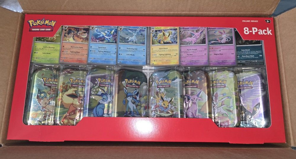 Prismatic Evolutions 8 Mini Tin Pack Costco Exclusive