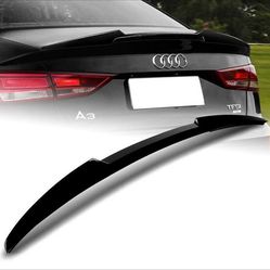 FITS 14-2020 AUDI A3 A3 S3 RS3 SEDAN GLOSS BLACK V STYLE REAR TRUNK SPOILER WING