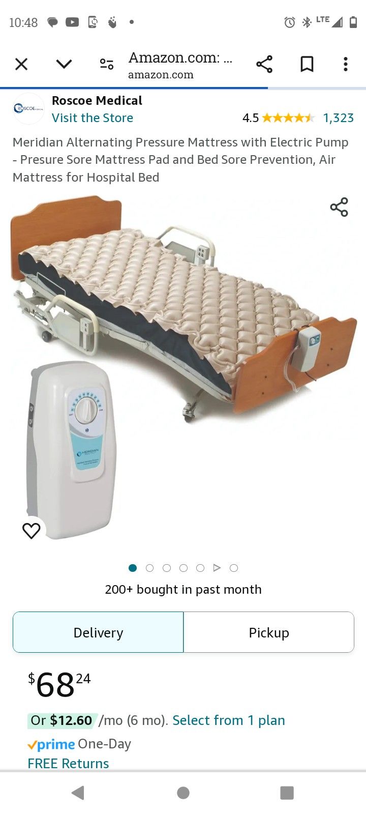 Electric Hospital Bed With Rails, Mattress, And Air Mattress Topper
