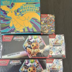 Prismatic, Ascended Heroes, And Mega evolutions.