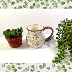 Crochet Succulent Coasters Planter & Mushroom Cup Gift Set