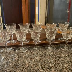 Baccarat Crystal Picadilly Claret Wine Glass 5 1/2” 11 Pieces 