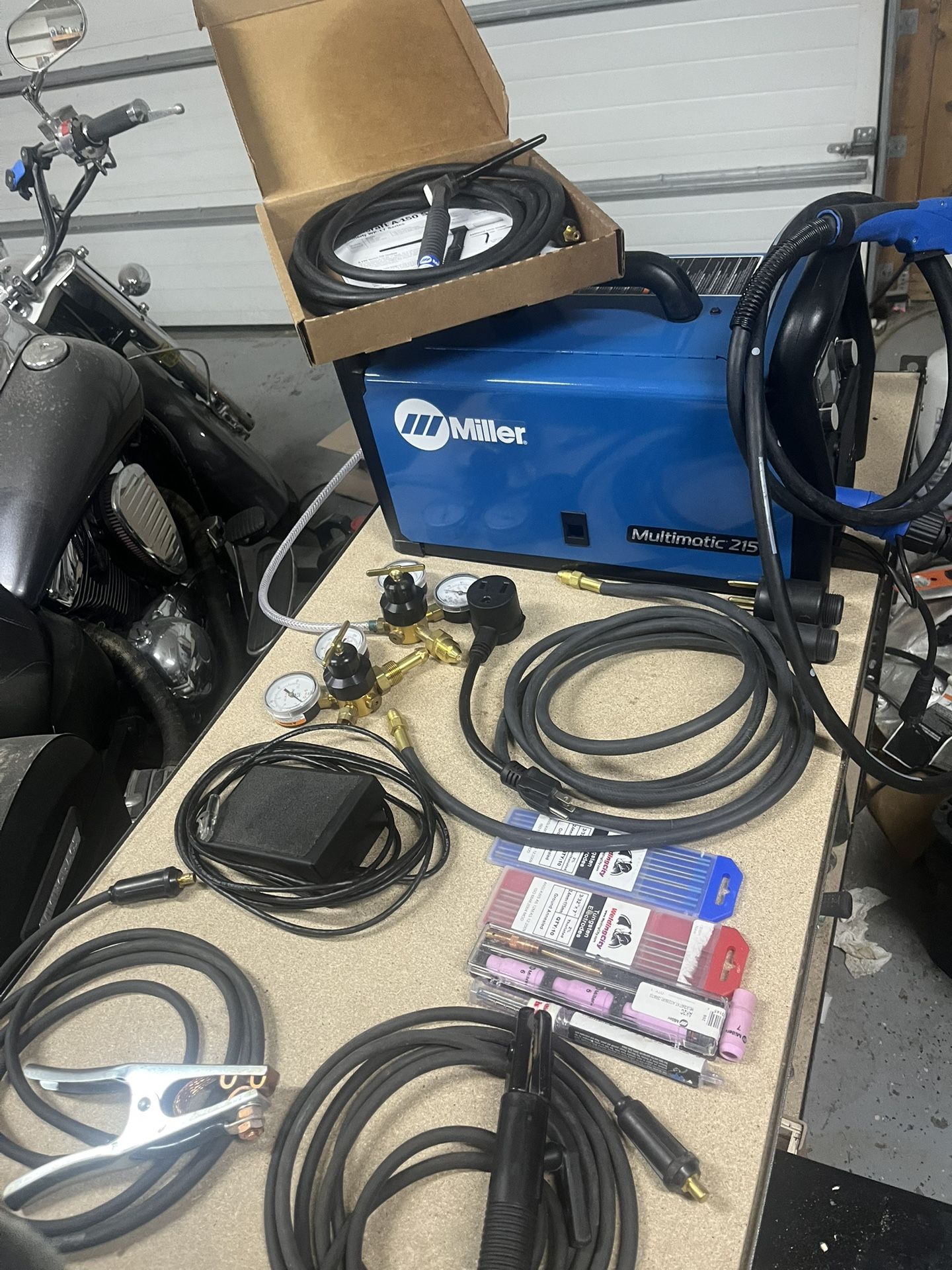 New Miller Multimatic 215 All-in-One Multiprocess Welder w TIG Kit - 951674