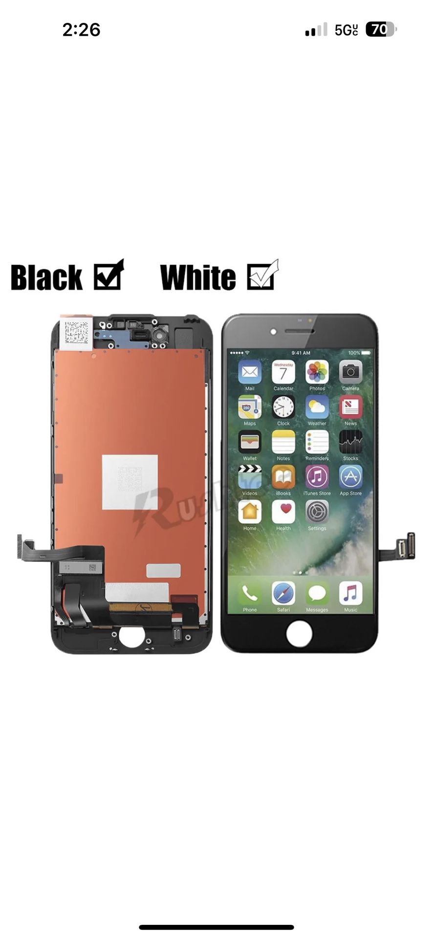 For iPhone SE 8 7 6 6S Plus XS 5 SE - LCD Touch Display Screen Digitizer Replacement