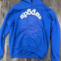 Blue Sp5der Hoodie 