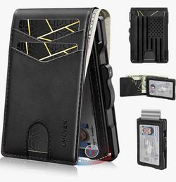 Wallet for Men Minimalist RFID-Blocking Slim Leather Card