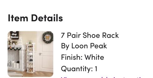 White narrow 7-tier shoe rack white