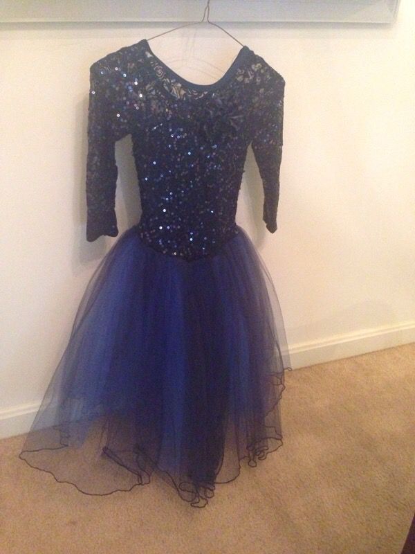 Gorgeous Navy & Royal Blue Sequence dress (size M child)