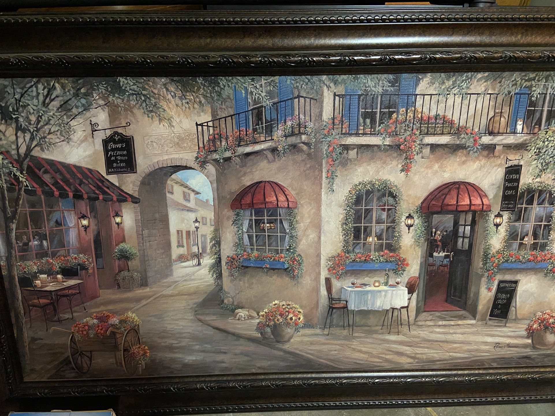 2 1/2 by 4’ Original Wood Frame Antique Painting.