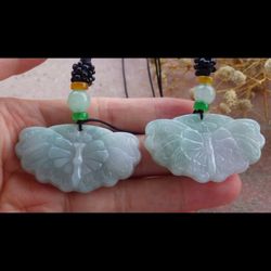 2pcs Certificate Jadeite Jewelry Myanmar Burmese good fortune