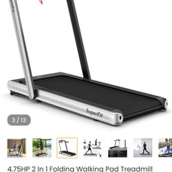 4.75HP 2 In 1 Folding Walking Pad Treadmill