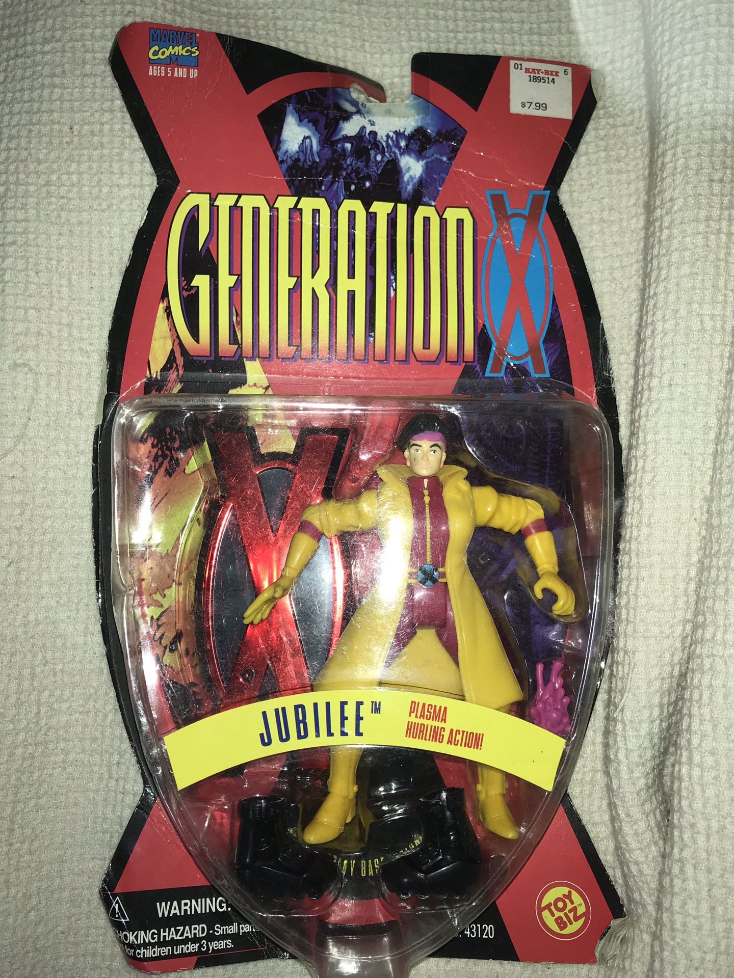 Vintage 1995 toy biz marvel comics generation X " JUBILEE " collectible figure Marvel Comics