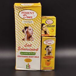 Piment Doux Lightening Body Lotion ,Serum & face cream.
