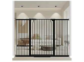 40.55" Extra Tall Dog Gate for Doorways Stairs, 57.5-60.2 in Extra Wide Baby Gate Walk Thru, Pressure Mounted Tall Pet Gates No Drill, Large Doggie Ga