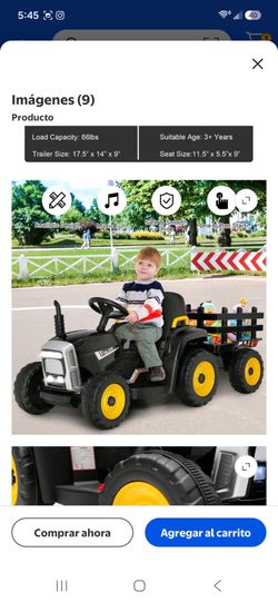 Kids Electric Ride-On Tractor with Trailer