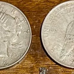 Two 1928 90% Silver Dollar + More