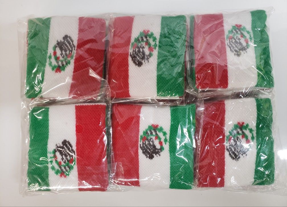 Mexico Flag Wristbands One Dozen