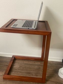 Solid Wood C-Shape Side Table, for sofa or bed.
