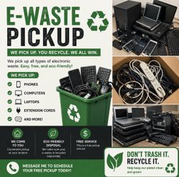FREE E-WASTE PICKUP ♻️ Phones, Laptops, Computers & More