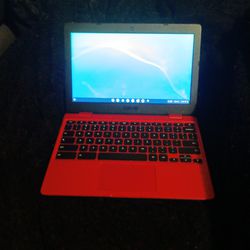 Red ASUS chromebook