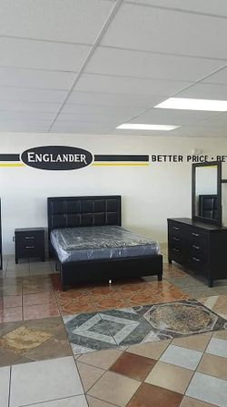 bedroom set with mattress