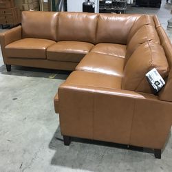 West Park Leather Sectional