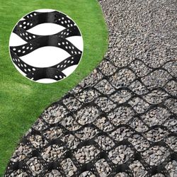VEVOR Ground Grid, 1885 lbs per Sq Ft Load Geo Grid, 3" Depth Permeable Stabilization System for DIY Patio, Walkway, Shed Base, Light Vehicle Driveway
