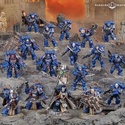 Warhammer 40k Ultramarines 2025 Combat Patrol Bonus, Calgar New, Ferren