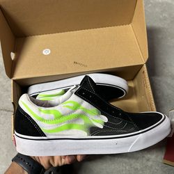 Vans Old Skool Green Flame