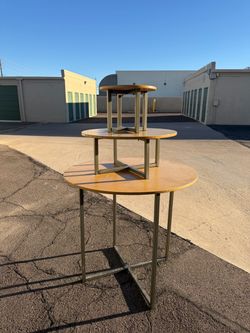 3-Tier Round Display Stand – Foldable