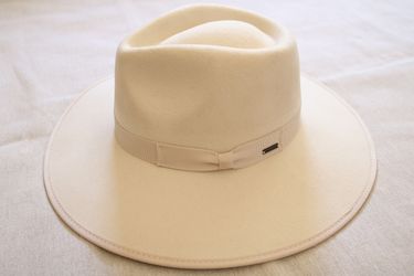 Brixton Jo Rancher Wool Felt Fedora Hat Dove Size M 7 1/4 (58cm) NWT Adjustable