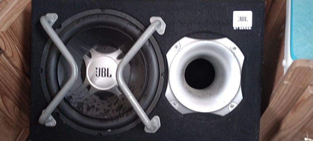 JBL Subwoofer With Amp Built In The Back Of It