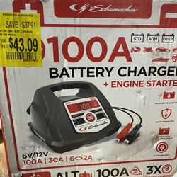 Schumacher SC1564 2/6/30/100-Amp 6v/12V Fully Automatic Battery Charger - New in Box