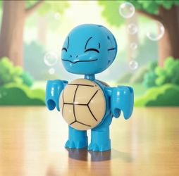 SQUIRTLE Only From MEGA Construx - Pokemon Pokeball Evergreen Set- NO Pokeball. This is a Mega Construx Pokémon Squirtle figure, specifically featurin
