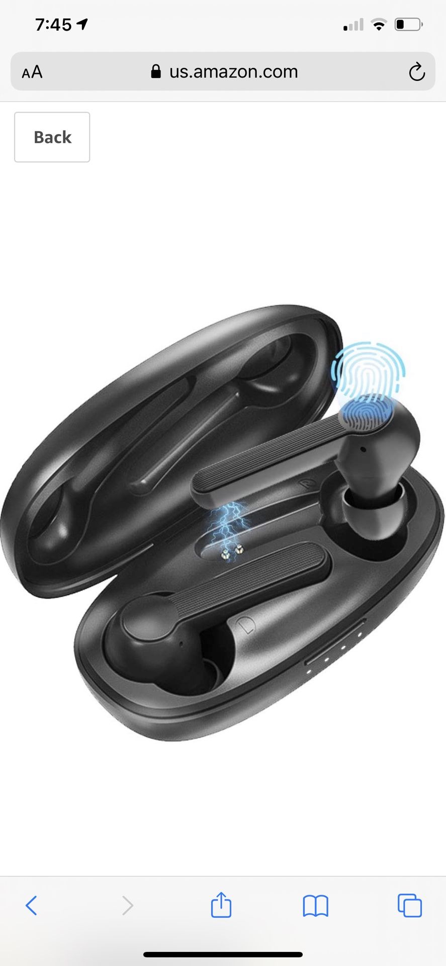 Wireless Earbuds,Bluetooth in-Ear Earbuds with Charging Case,Stereo IPX8 Waterproof Wireless Headphones,Earbuds with Mic for Running Gym Workout,Earti