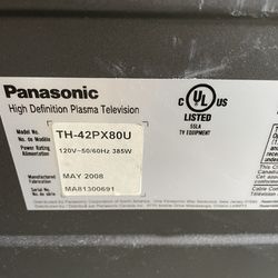 Panasonic Tv 42 Inch Plasma Hdmi