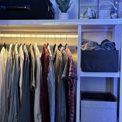 🔥 MOVING SALE! Free Standing Closet System with Rod & Shelves - ONLY $89!