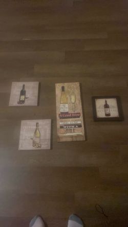 Wine-Themed Wall Art Set of 4