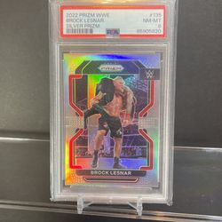 Brock Lesnar - 2022 WWE PRIZM Silver - PSA 8