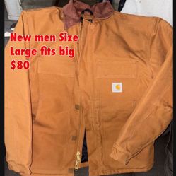 New Carhartt  men’s jacket loose fit size large fits big original price $139 asking $80 cash only East Palmdale 